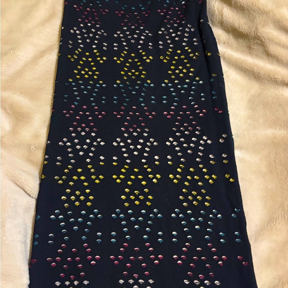 Alice + Olivia knit rainbow eyelet skirt small